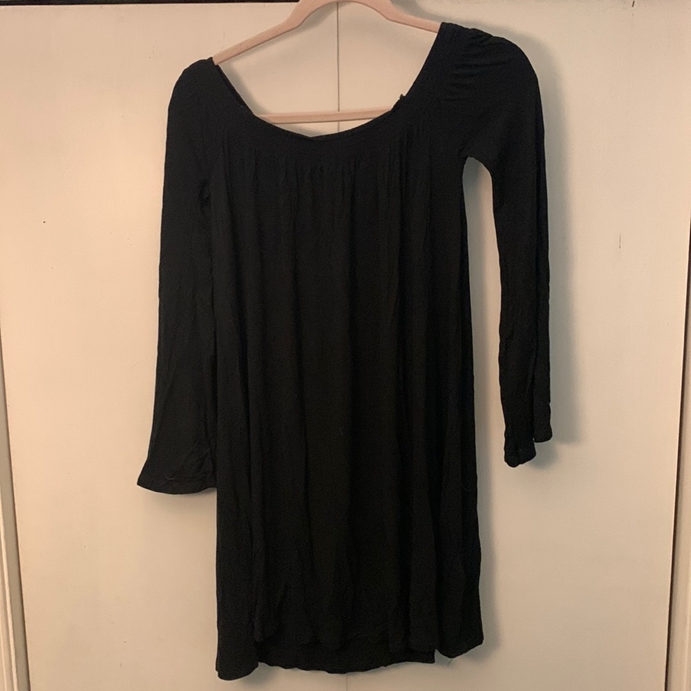 Off the shoulder back knee length dress